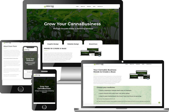 responsive website design for Michigan cannabis business